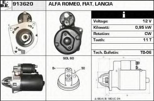 EDR 913620 - Стартер autosila-amz.com