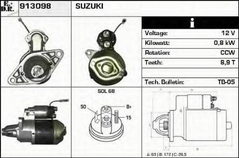 EDR 913098 - Стартер autosila-amz.com