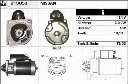 EDR 913053 - Стартер autosila-amz.com