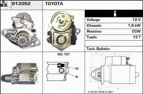 EDR 913052 - Стартер autosila-amz.com