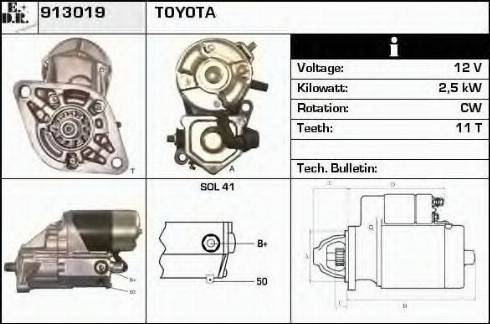 EDR 913019 - Стартер autosila-amz.com