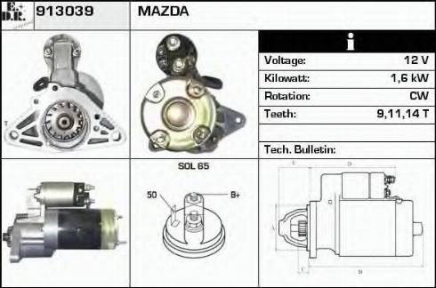 EDR 913039 - Стартер autosila-amz.com