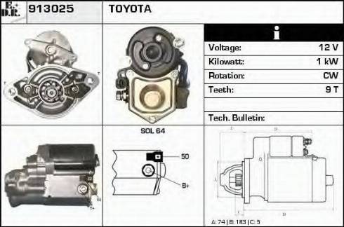 EDR 913025 - Стартер autosila-amz.com