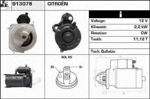 EDR 913078 - Стартер autosila-amz.com