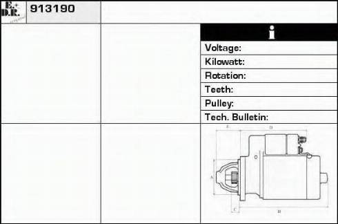 EDR 913190 - Стартер autosila-amz.com