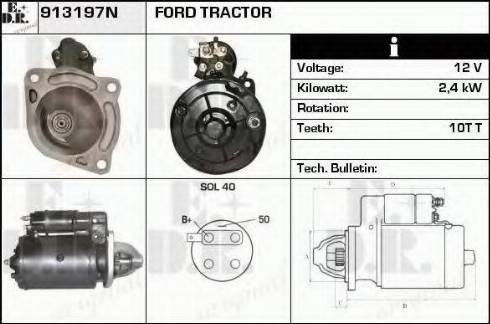 EDR 913197N - Стартер autosila-amz.com