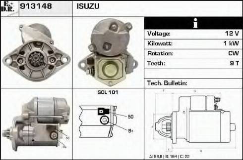 EDR 913148 - Стартер autosila-amz.com