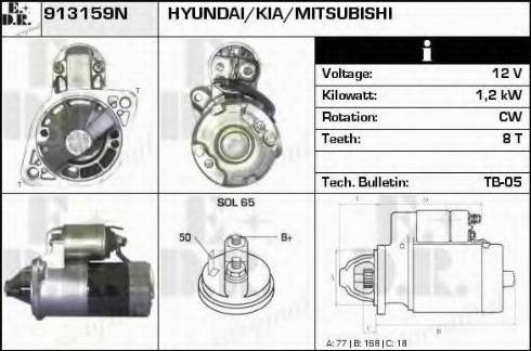 EDR 913159N - Стартер autosila-amz.com