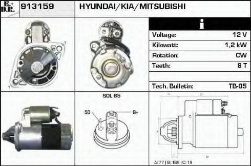 EDR 913159 - Стартер autosila-amz.com