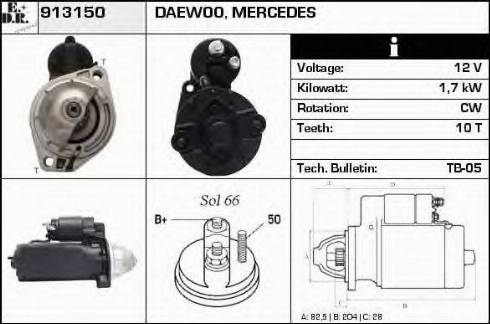 EDR 913150 - Стартер autosila-amz.com