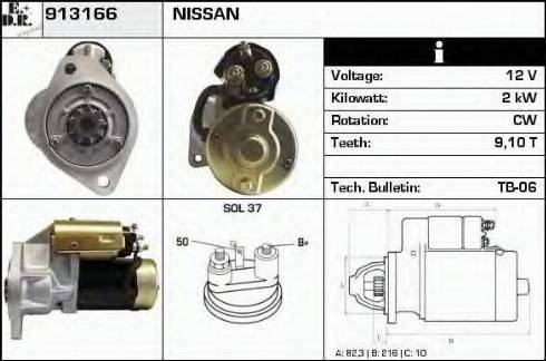 EDR 913166 - Стартер autosila-amz.com