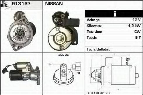 EDR 913167 - Стартер autosila-amz.com