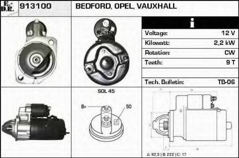 EDR 913100 - Стартер autosila-amz.com