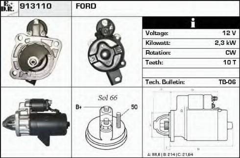 EDR 913110 - Стартер autosila-amz.com