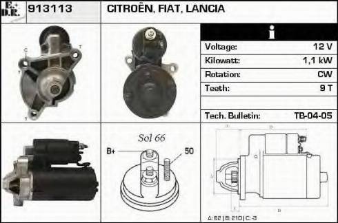 EDR 913113 - Стартер autosila-amz.com