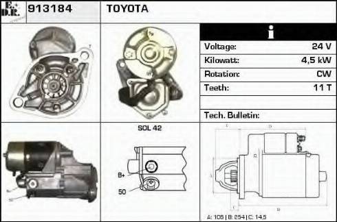 EDR 913184 - Стартер autosila-amz.com