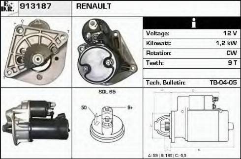 EDR 913187 - Стартер autosila-amz.com