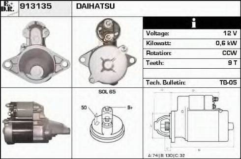 EDR 913135 - Стартер autosila-amz.com