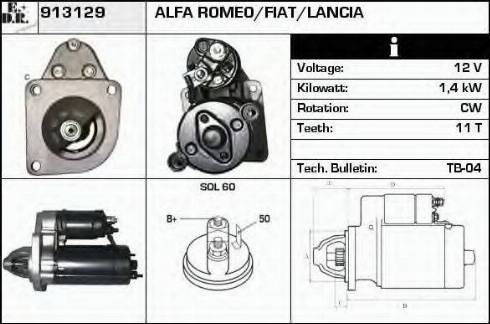 EDR 913129 - Стартер autosila-amz.com