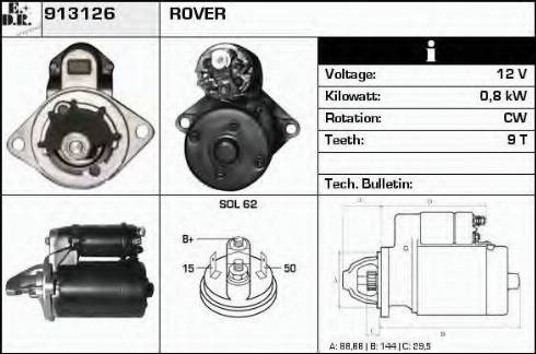 EDR 913126 - Стартер autosila-amz.com