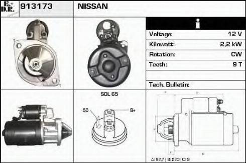 EDR 913173 - Стартер autosila-amz.com