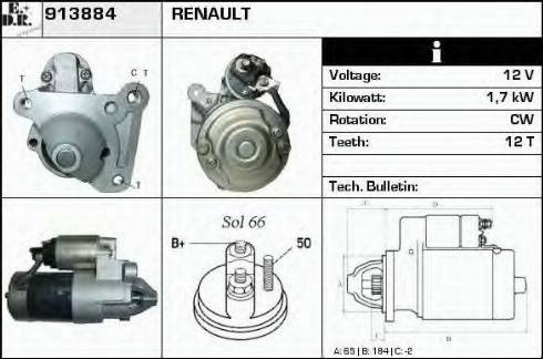 EDR 913884 - Стартер autosila-amz.com