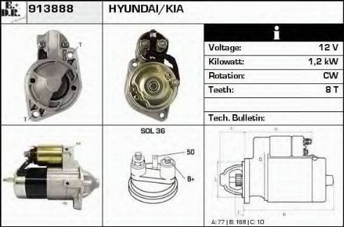 EDR 913888 - Стартер autosila-amz.com