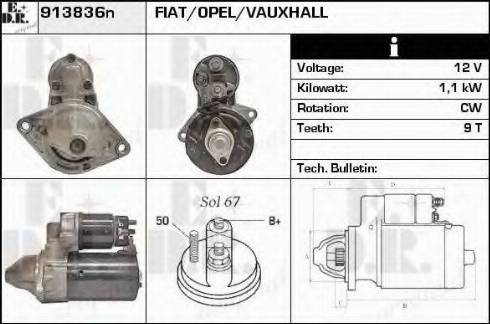 EDR 913836N - Стартер autosila-amz.com