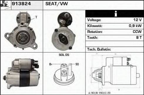 EDR 913824 - Стартер autosila-amz.com