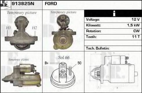 EDR 913825N - Стартер autosila-amz.com