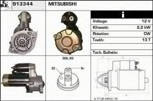 EDR 913344 - Стартер autosila-amz.com