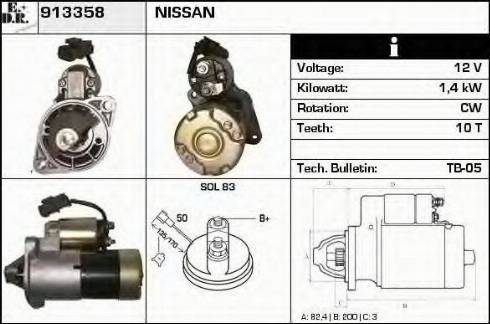 EDR 913358 - Стартер autosila-amz.com