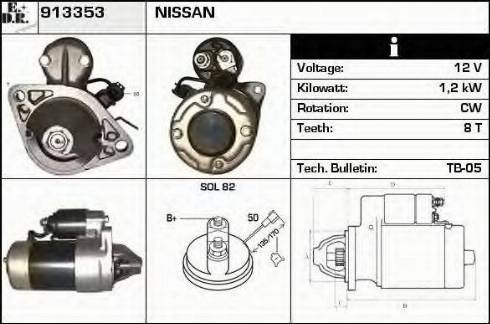 EDR 913353 - Стартер autosila-amz.com