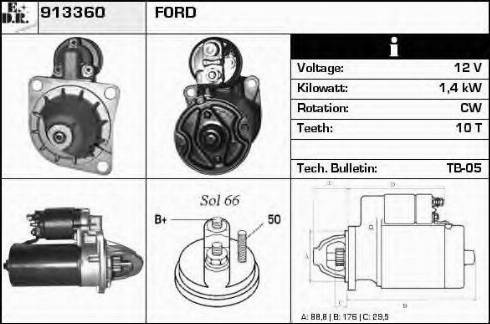 EDR 913360 - Стартер autosila-amz.com