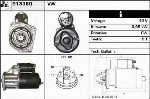 EDR 913380 - Стартер autosila-amz.com