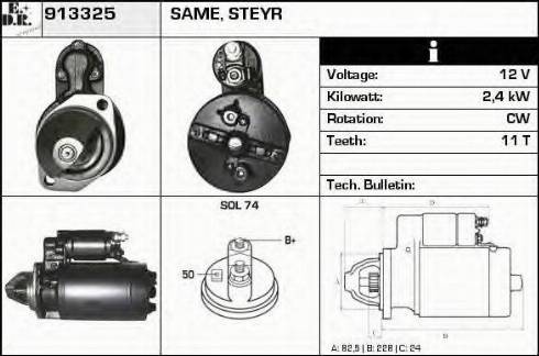 EDR 913325 - Стартер autosila-amz.com