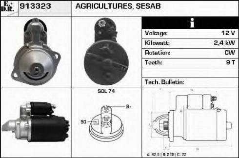 EDR 913323 - Стартер autosila-amz.com