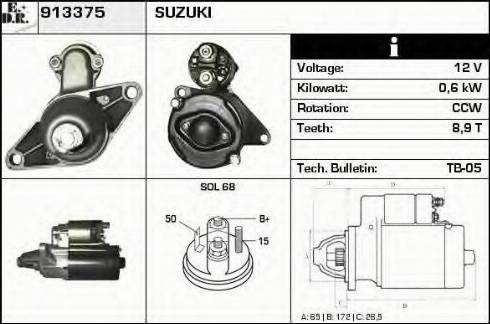 EDR 913375 - Стартер autosila-amz.com