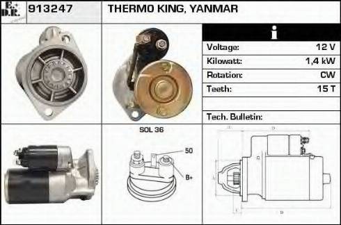 EDR 913247 - Стартер autosila-amz.com