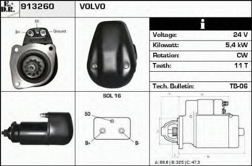 EDR 913260 - Стартер autosila-amz.com