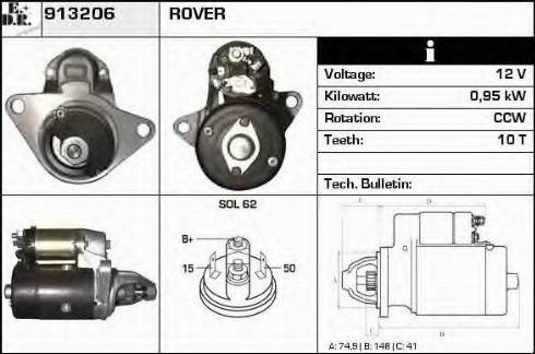 EDR 913206 - Стартер autosila-amz.com