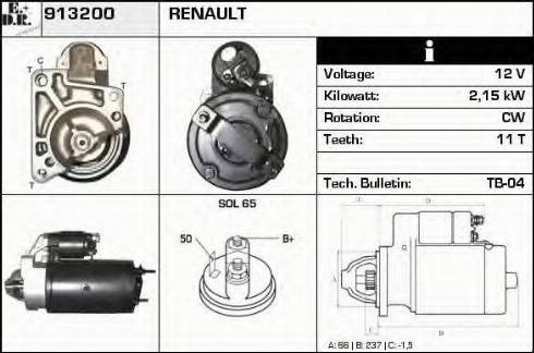 EDR 913200 - Стартер autosila-amz.com