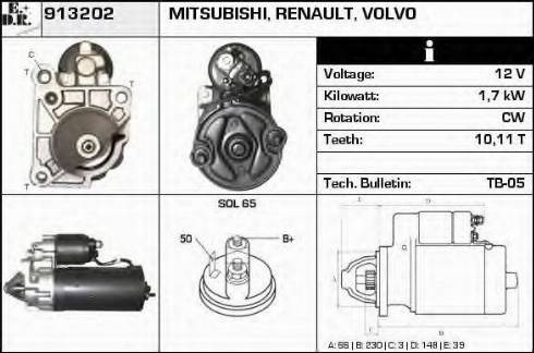 EDR 913202 - Стартер autosila-amz.com