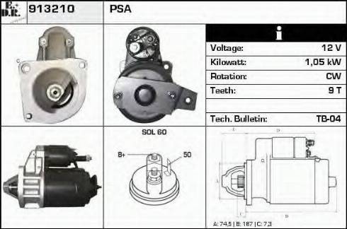 EDR 913210 - Стартер autosila-amz.com