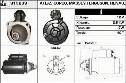 EDR 913289 - Стартер autosila-amz.com