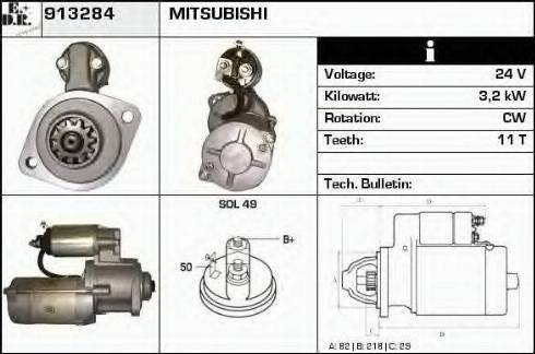 EDR 913284 - Стартер autosila-amz.com