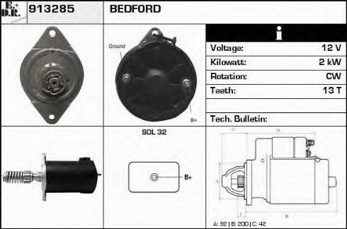 EDR 913285 - Стартер autosila-amz.com