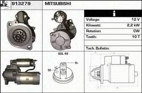 EDR 913279 - Стартер autosila-amz.com