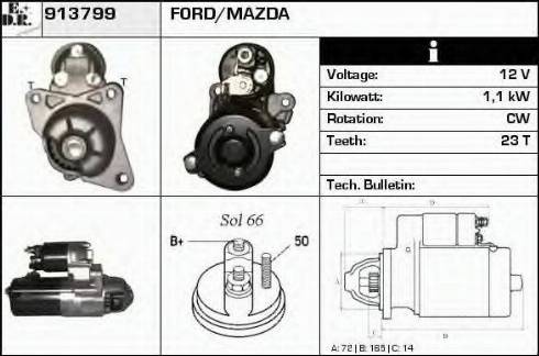 EDR 913799 - Стартер autosila-amz.com