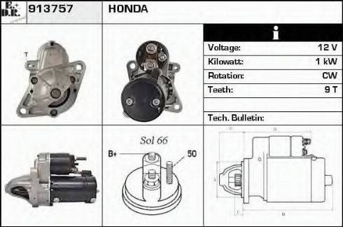 EDR 913757 - Стартер autosila-amz.com